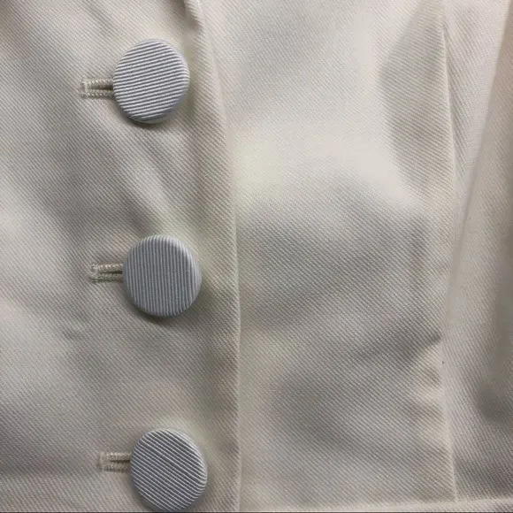 Rachel Zoe Karli Wide Leg Virgin Wool Twill Jumpsuit Sleeveless off-white/ Ecru - Picture 5 of 8